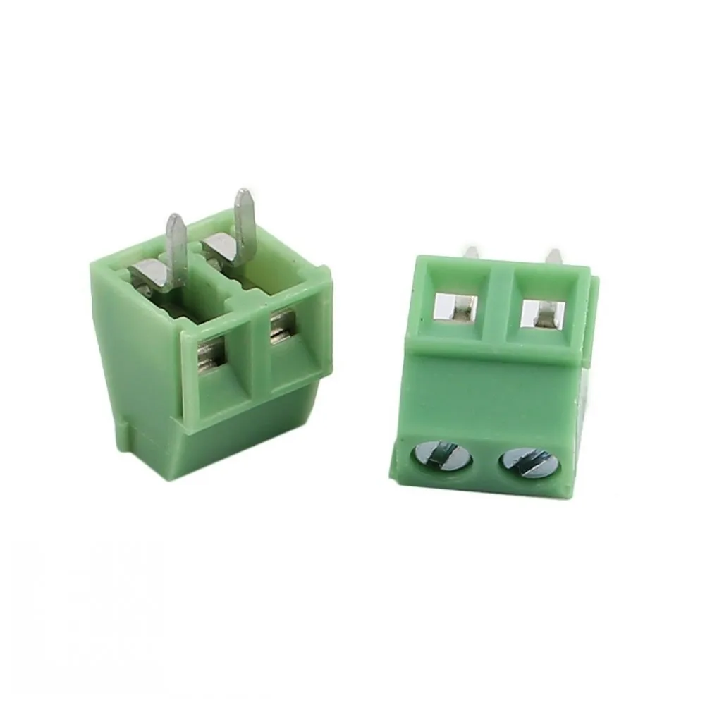 100Pcs KF128-2Pin/3Pin pitch 2.54 /3.5/ 3.81 / 5.0 / 7.5mm Spacing Terminal Block Splice Terminal Screw Type PCB Screw Terminal