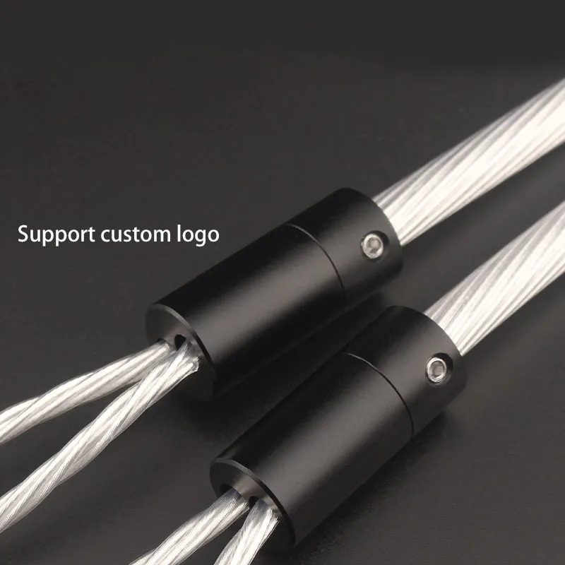 1PCS HiFi Audio Aluminum Alloy Speaker Banana  RCA Plug Cable Wire Splitter Y Pant Boot Speaker Line Splitter Adapter Sleeve