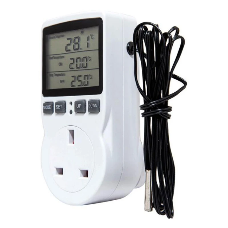 Thermostat temperature controller socket with multifunctional 16A heating and cooling timer mode with timer switch EU UK US AU