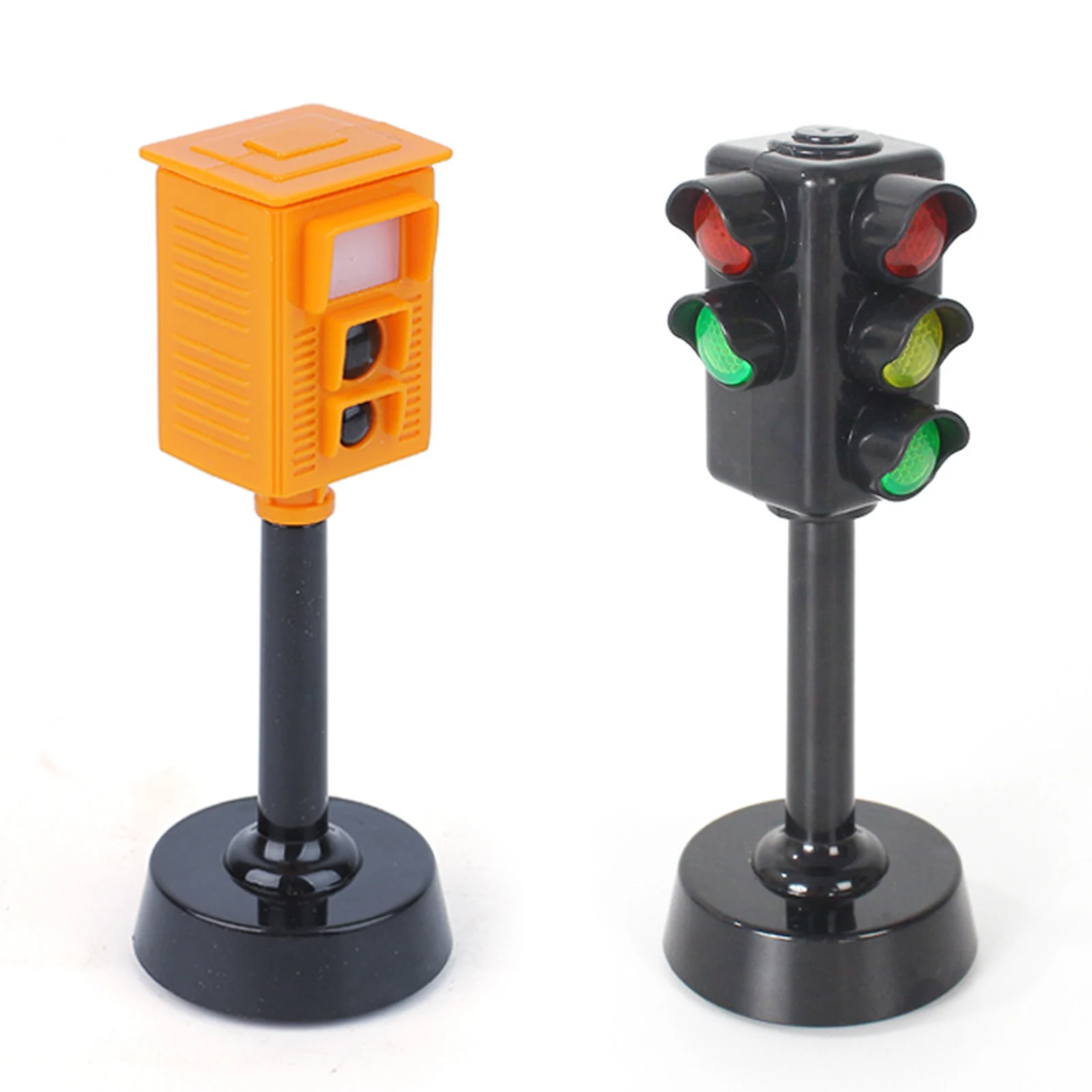 Mini Traffic Signs Road Light Block With Sound LED Children Safety Educational Kids Puzzle Traffic Light Toys Boys Girls Gifts