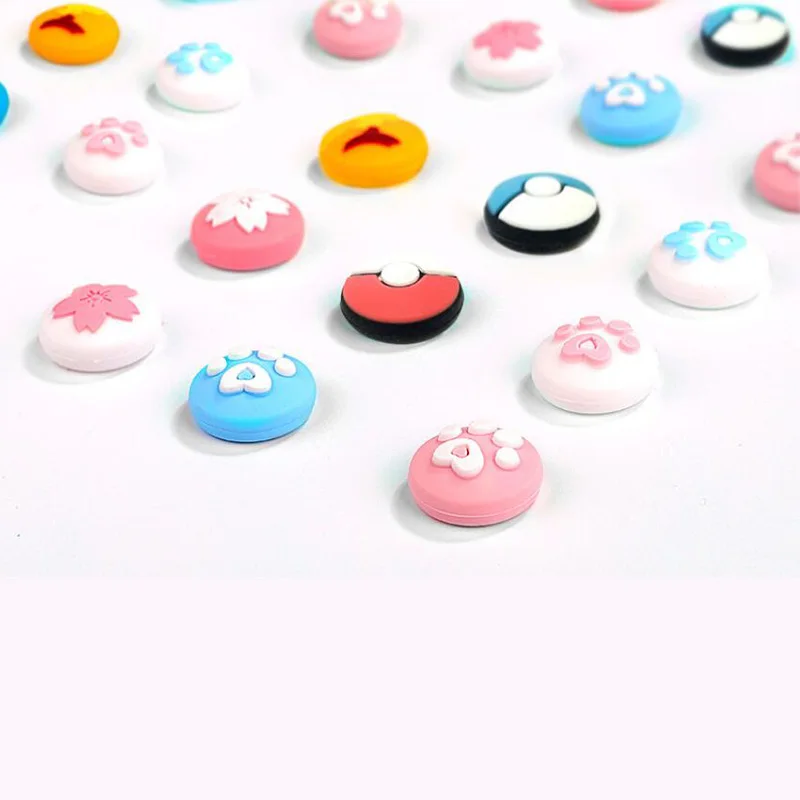 Nette Katze Pfote Klaue Sakura Thumb-Stick Grip Cap Joystick Abdeckung Für Nintend Schalter Lite Freude-Con Controller Gamepad thumbstick Fall