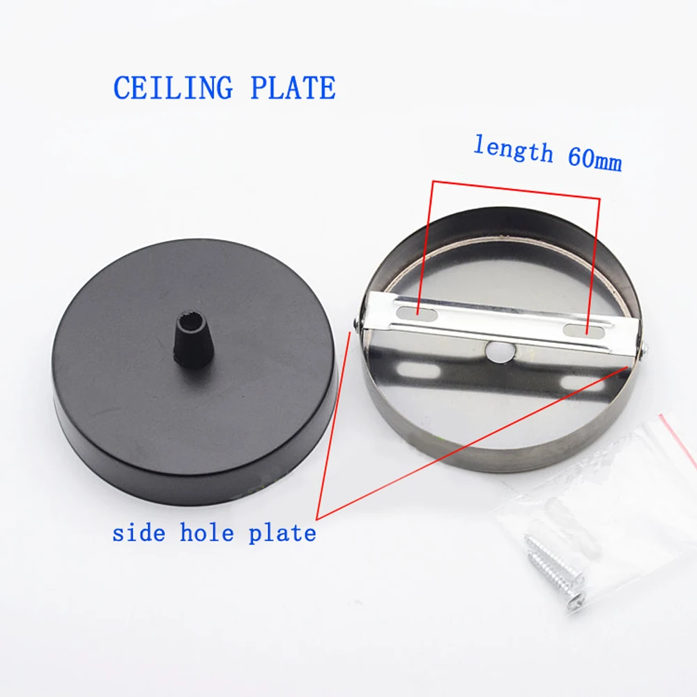 Base de chasis colgante de placa de techo, Bases de lámpara Retro, placa de lámpara colgante de hierro, accesorios de iluminación, lámpara de pared artesanal, Rosa