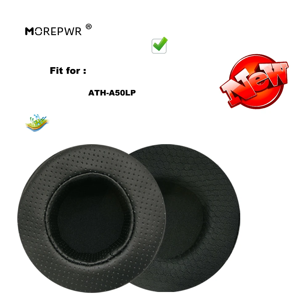 

Morepwr New upgrade Replacement Ear Pads for ATH-A50LP Headset Parts Leather Cushion Velvet Earmuff Headset Sleeve