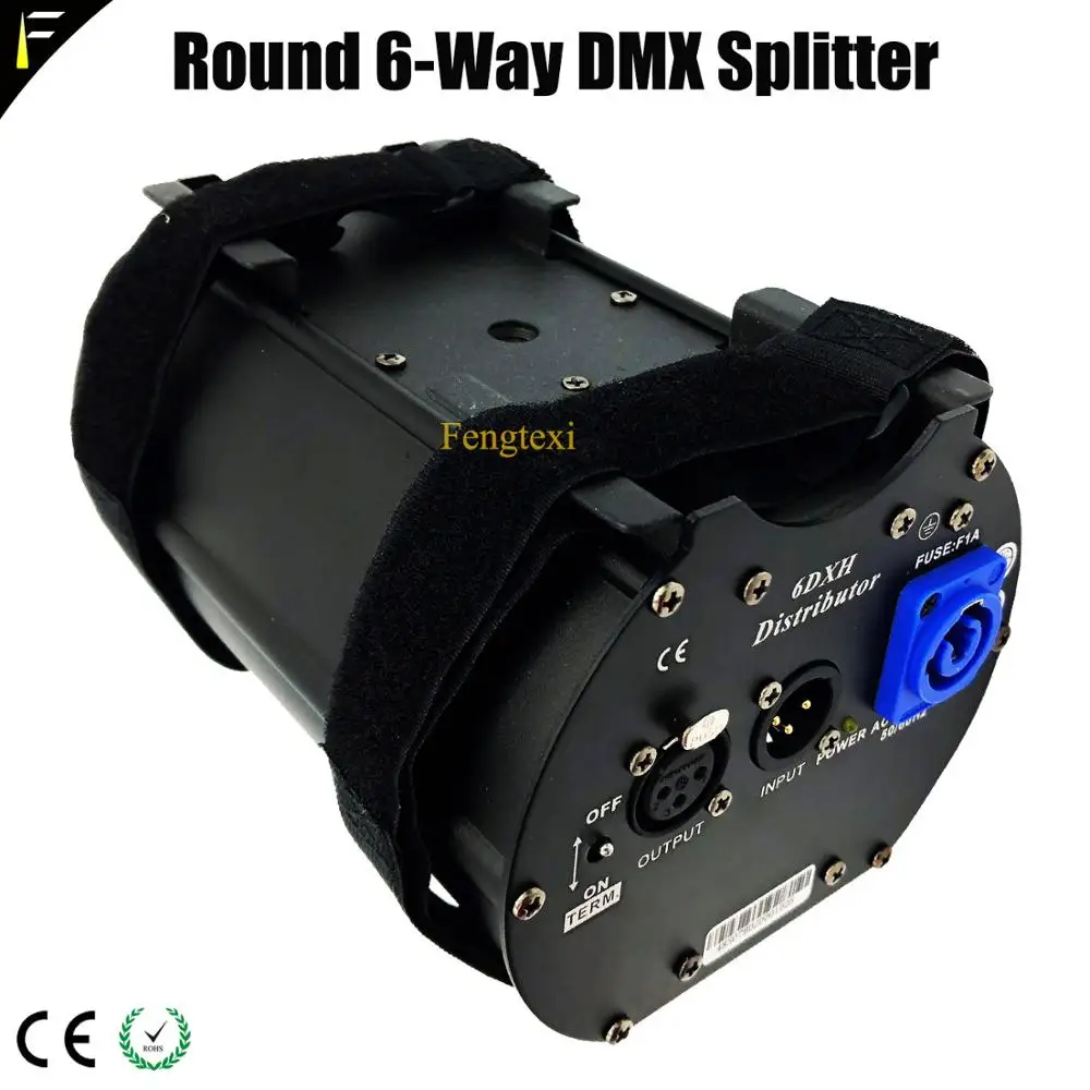 Disco Light Equipment 6 DX DMX Way Distributor With neutrik-3pins XLR Module DMX Splitter 6 Channel Separately Power