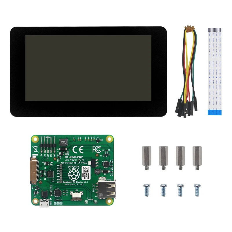 Imagem -04 - Raspberry pi Touch Screen Display Polegadas 800x480 hd Lcd Colorido de 24 Bits Porta Dsi para Rpi 4b 3b Mais Zero Estojo Opcional