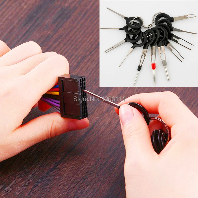 11 stücke 18 stücke 36 stücke Auto Stecker Leiterplatte Kabelbaum Terminal Extraktion Pick Stecker Crimp Pin zurück Nadel entfernen Werkzeug