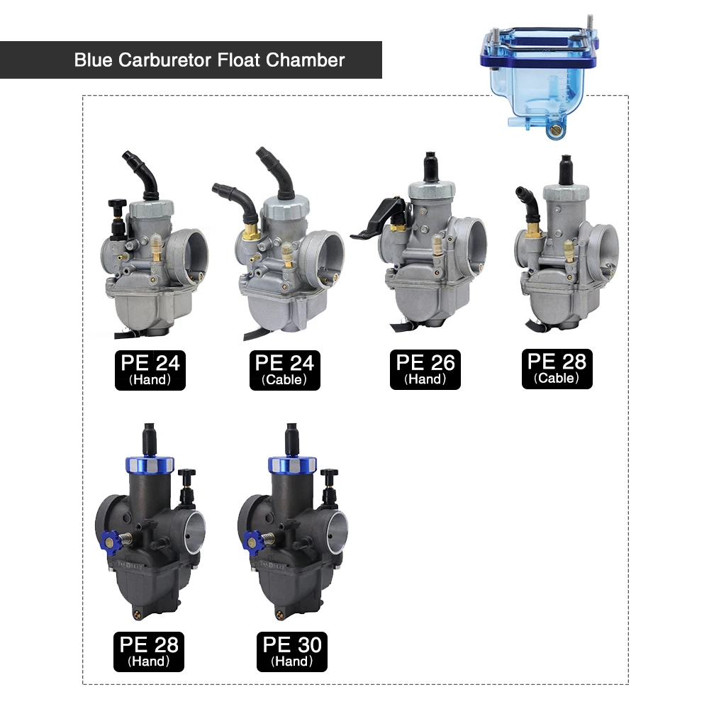 Alconstar Motorcycle Carburetor Bottom Float Bowl Comp Chamber Transparent Blue Oil Cup Racing For Keihin PE 24 26 28 30MM