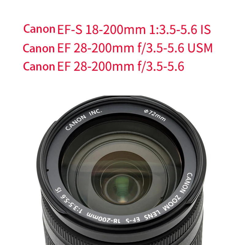 Bizoe Canon EW-78D Camera Zonnekap 72Mm 28-200 18-200 Lens EOS60D70D80D90D Dslr 760D750D700D800D Accessoires 5D4 32SR Reversibl