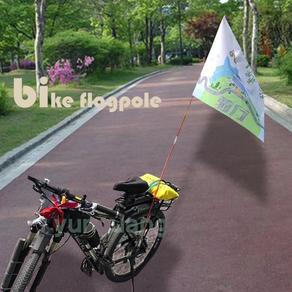 Bicycle Flagpole Road Bike Flagpole Advertising Aiding Propaganda Fleet Tour Street Children's Bicycle Safety Flag Custom Flag