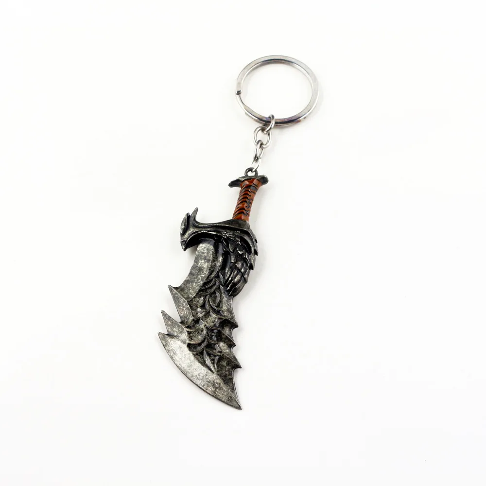 Game God Of War 4 Kratos Leviathan Axe Keychains Exquisite Crystal Carved pattern Axe Pendant key holder Souvenir Keychain Toys