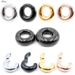 Alisouy 1PC Punk 316L Stainless Steel Magnetic Ear Weights Expander Stretcher Plugs Tunnels Gauge Earring Body Piercing Jewelry