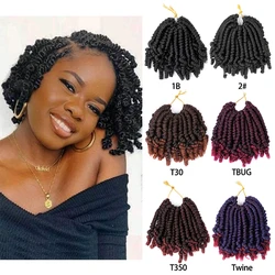 Mtmei Haar 6 Inch Bombe Frühling Twist Haar Häkeln Zöpfe Bob Leidenschaft Twisted Pre Geschleift Synthetische Flechten Haar 20 Stränge/Pack