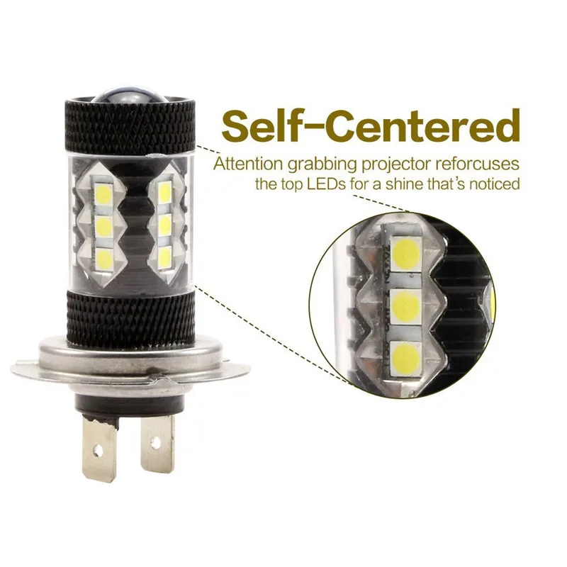 2 piezas de bombillas LED H8 H11 H7 H16 HB4 9006 HB3 9005 para luces antiniebla, 12000LM 6000K, luz blanca para conducción de automóviles, 12V 24V