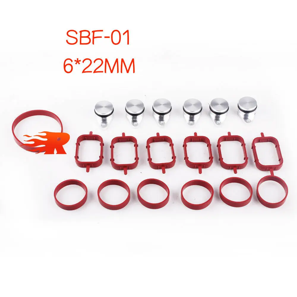 

22MM and 33mm Auto Replacement Parts for BMW M57 Swirl Blanks Flaps Repair Delete Kit with Intake Gaskets Key Blanks