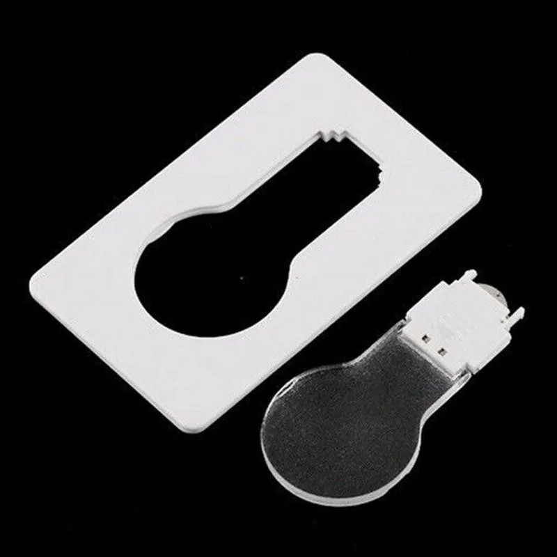 1pc lampada da scrivania regali portatili pieghevole LED luce notturna lampadine di credito portafoglio tascabile per la casa Mini carta carina decorazioni ultrasottili bambini H5V7