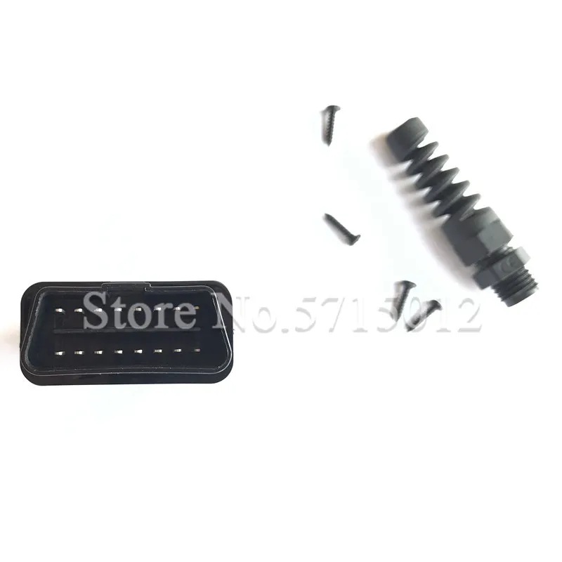 16 Hole Auto Car OBDII Male OBD2 OBD 2 Automotive Connector Plug OBD-II Socket