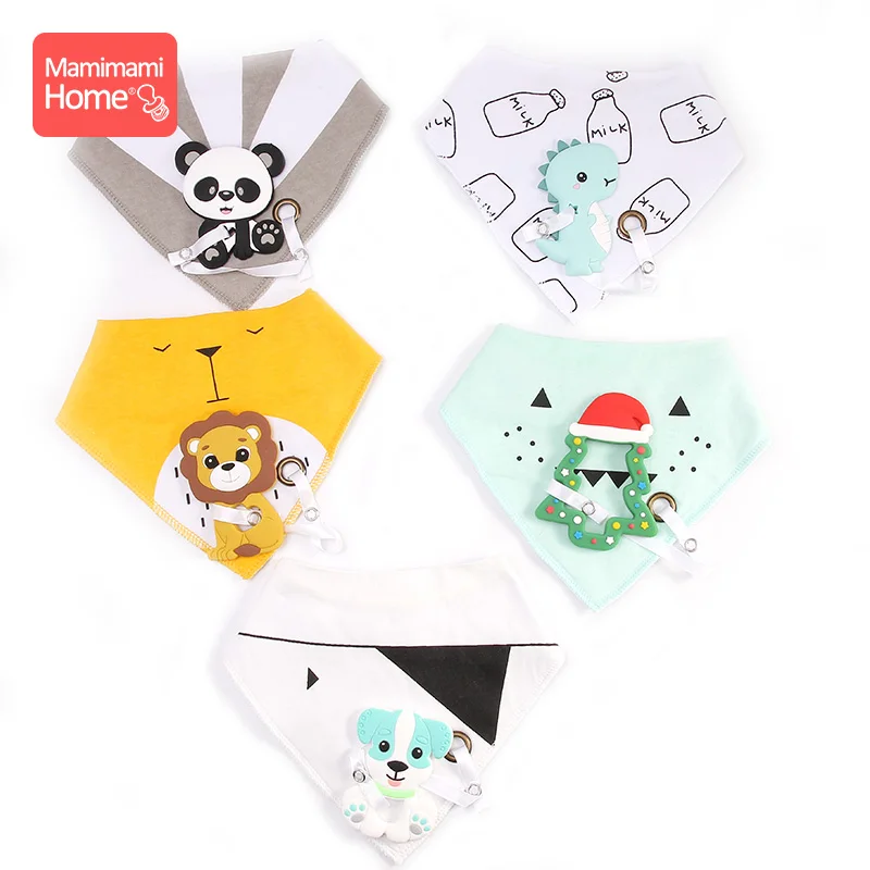 

Mamihome Baby Bandana Bibs Burp Cloths Silicone Rodent Panda Pendant Cotton Drool Bib Newborn Absorbent Cloth Children'S Goods