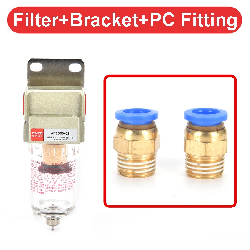 G1/4 Air Line Filter & Water Oil Separator – AF2000-02 Automatic Drain Trap, 750L/min For Compressor Lines