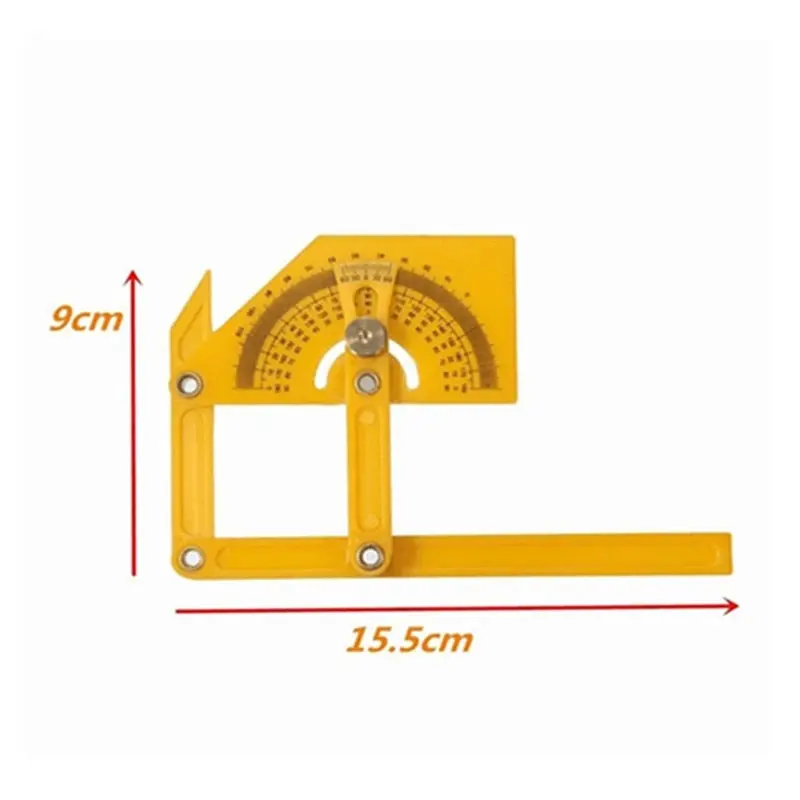 

Precise Protractor and Angle Finder Woodworking Measurement Tools 0° to 180° for Measure Inner/Outer Angle Plastic Protractor