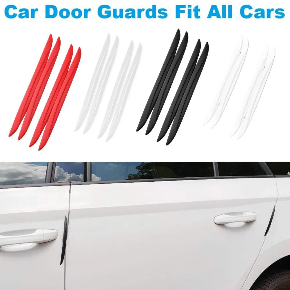 4PCS Car Anti-Collision Strip Bumper Black Trim Bar Protector Strips Cover Door Stickers Guard For BMW Models Car Accessories 40