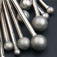 10pcs 3-10mm Ball Emery Grinding Head Jade Carving Tool Electric Grinder Diamond Abrasive Tool Grinder Sphere Rotary Burrs