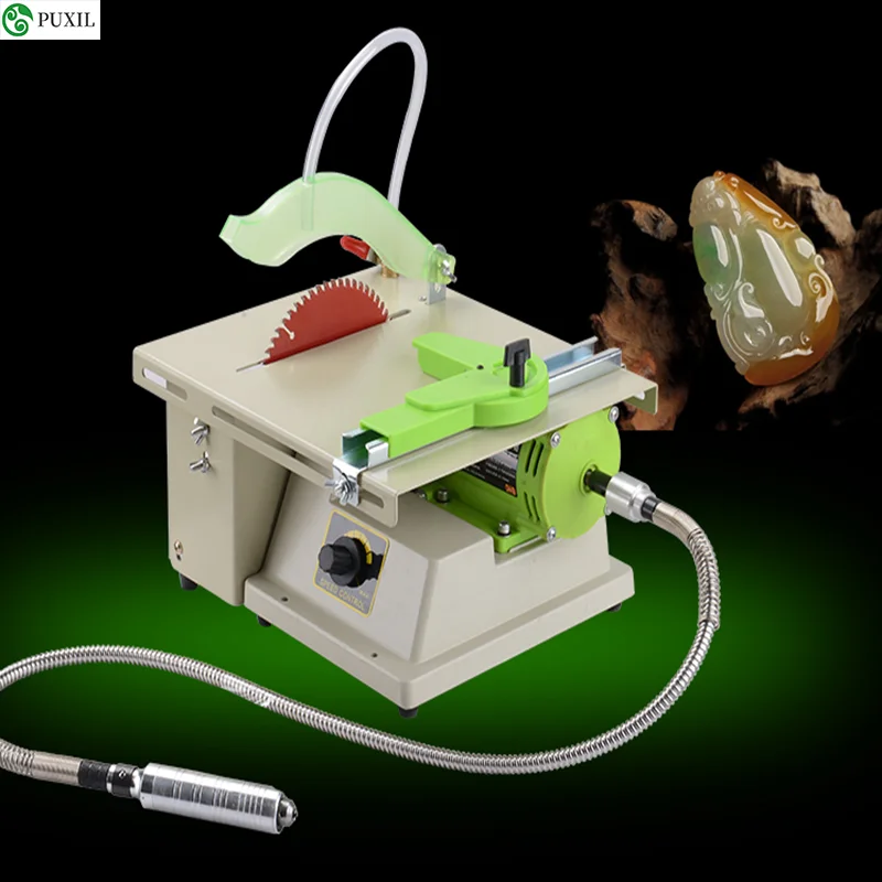 Multi-function DIY Jade Woodworking Engraving Machine Table Saw Desk Mini Polisher Stone Cutting Machinery 220V / 110V 1380W