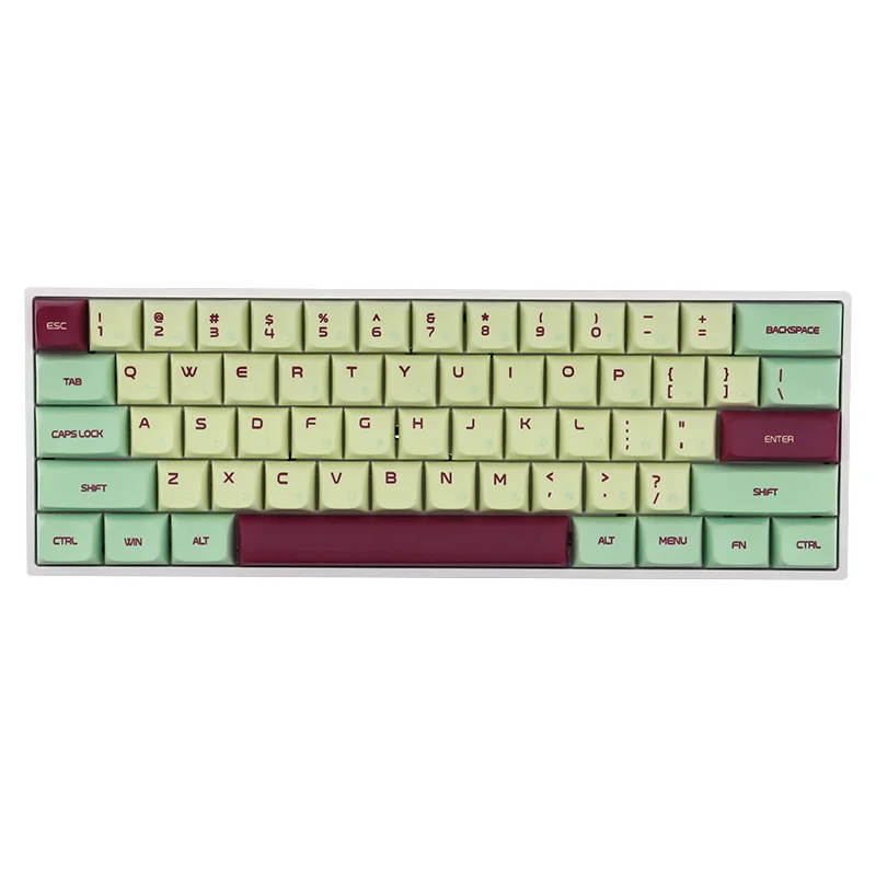 Pbt Keycaps Dye Sublimatie Soortgelijke Xda Profiel Licht Groen Geel Keycap Voor Cherry Mx Gateron Schakelaar Mechanische Toetsenbord 108