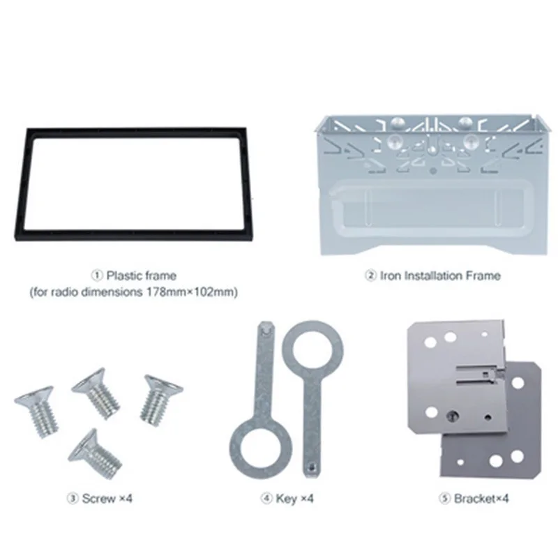 Radio samochodowe Stereo Audio Refitting ISO Universal Double 2 DIN Installation Metal Cage Fascia dla VW Series Jetta Golf Bora Polo — zdjęcie 6