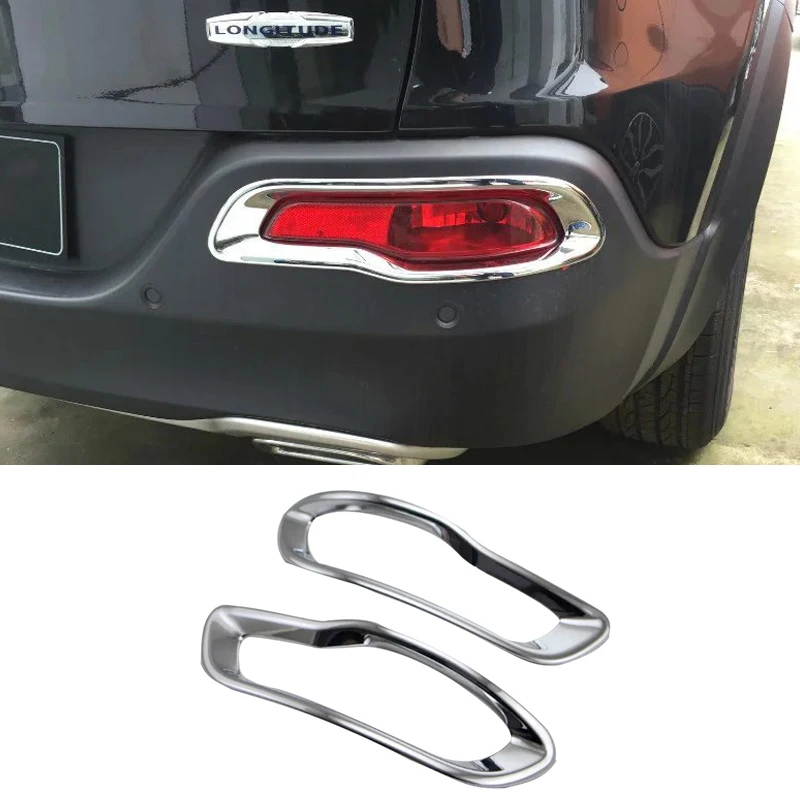 For Jeep Cherokee KL 2014 2015 2016 2017 2018 ABS Front/Rear Tail Bumper Fog Light Lamp Cover Trim Garnish Molding Accessories