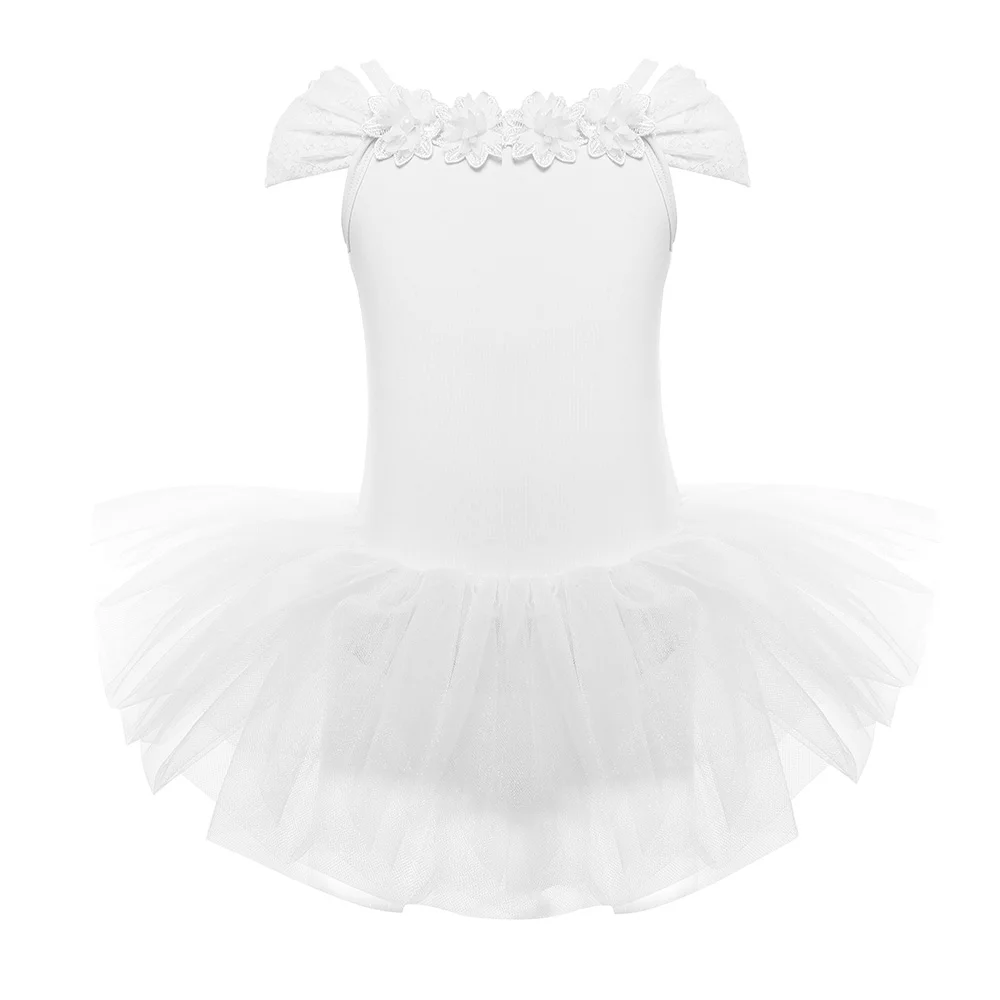 Nieuwe Kids Bloem Ballet Party Dance Wear Meisjes Ballerina Kant Danskostuum voor Peuter Kinderen