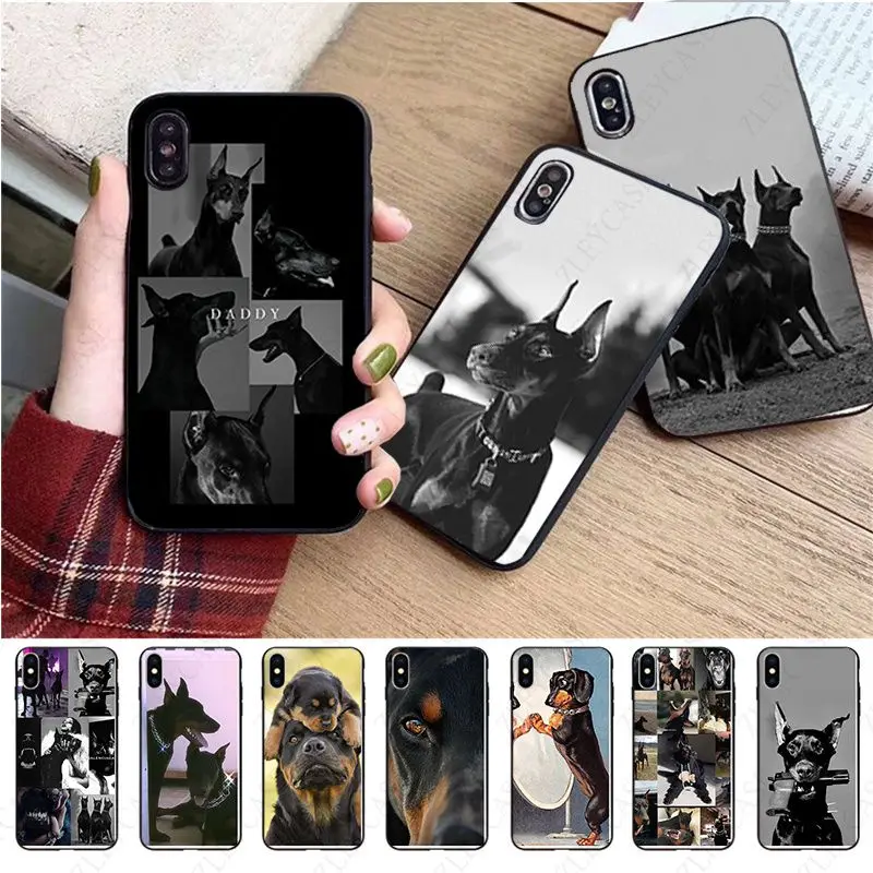 Dachshund Silhouette Dog black Phone Case For iphone 13pro 14pro 15pro 12pro 11pro xs max 7 8 XR 12mini 15plus 13mini SE Cover