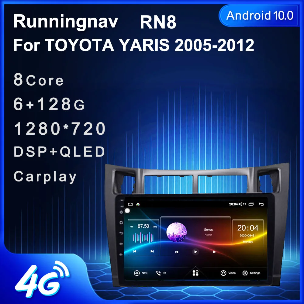 

Автомагнитола Runningnav для TOYOTA YARIS 2005-2012, 2 Din, Android, мультимедийный видеоплеер, навигация GPS
