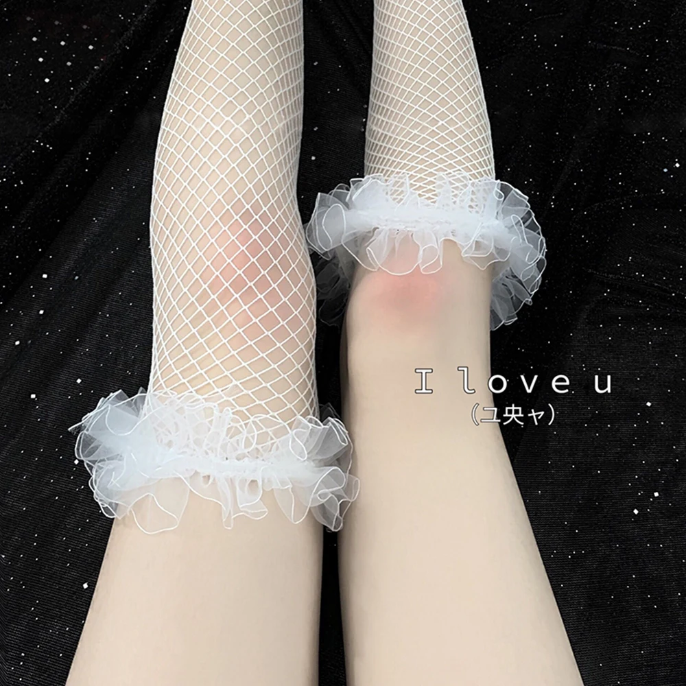 Pink Stockings Women Sexy Over Knee High Silk Cute Transparent Lingerie Kawaii Fishnet Stockings Pure Lovely Socks