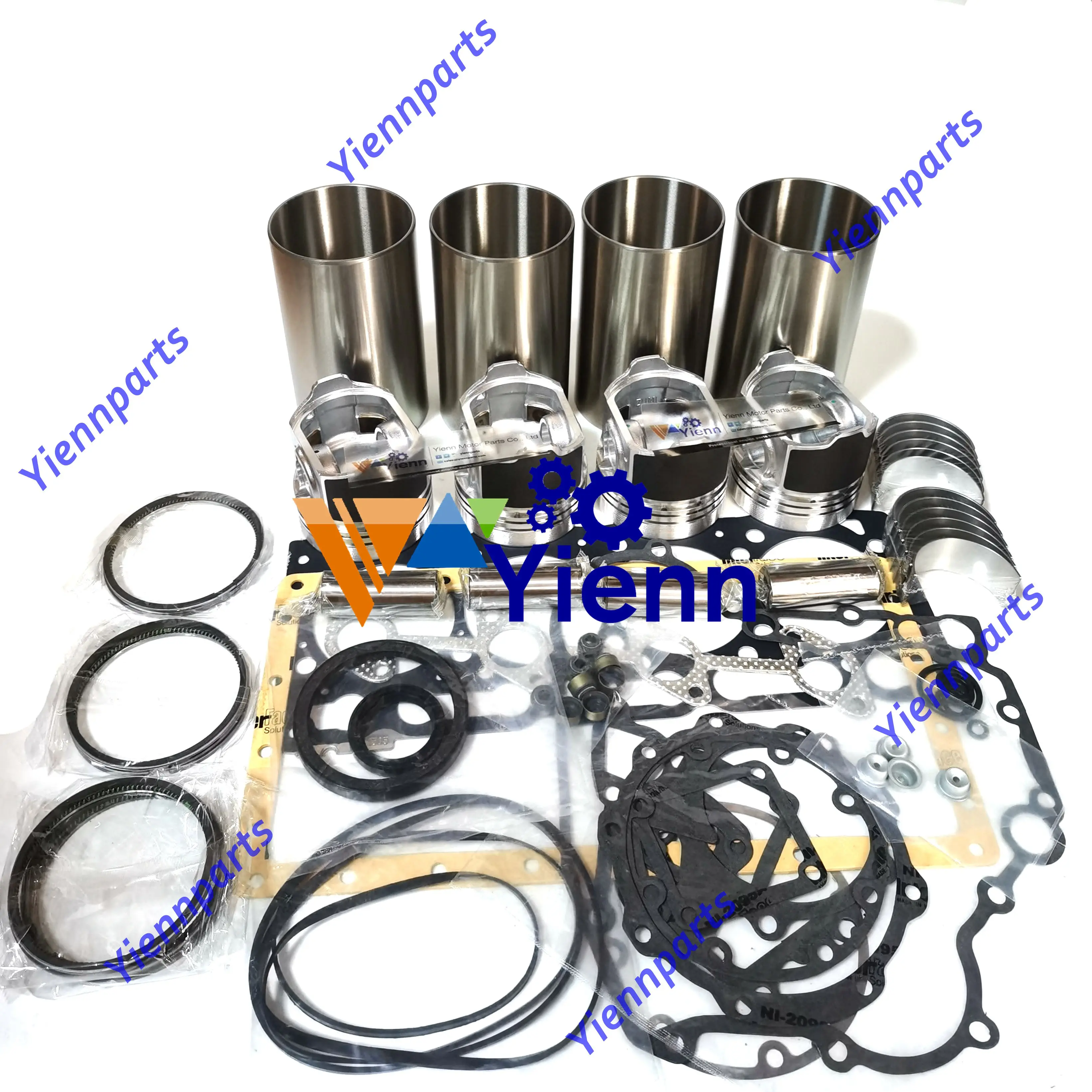 For Caterpillar cat C2.6 Overhaul Rebuild Kit Full Gasket set Cylinder Liner Piston ring Bearing set Tractor Engine Spare Parts