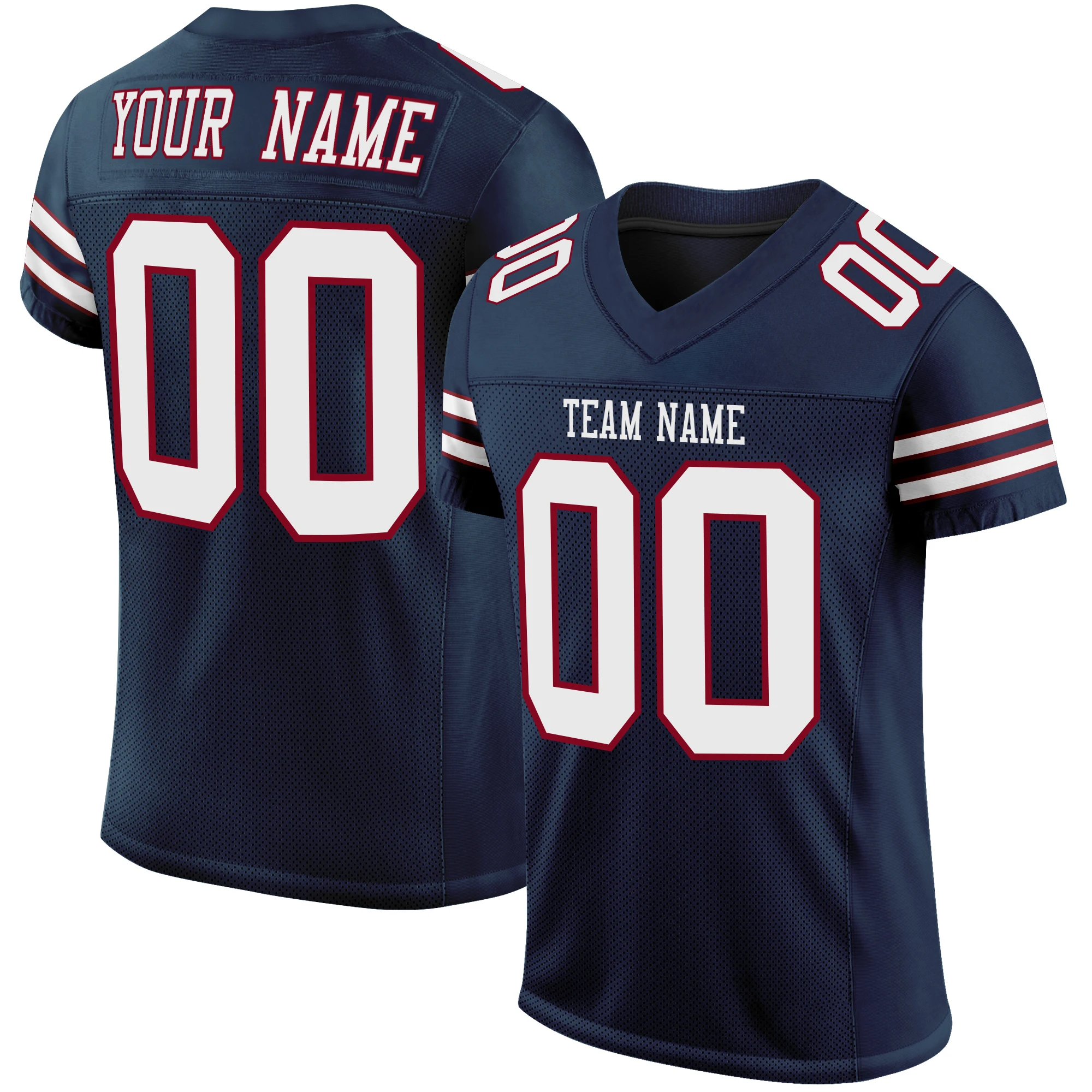 High Quality Football Jersey Stitch Your Name/Number Free Design Stretch Football Game Sportswear for Men/Women/Kids Big size