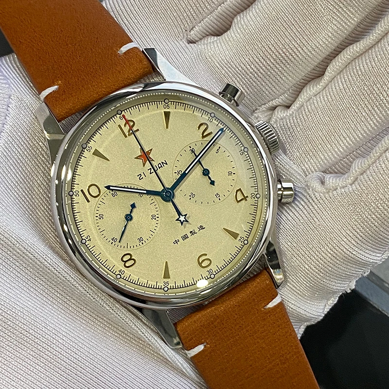 40MM Polit 1963 luminou watch versione ufficiale cronografo meccanico orologi da uomo classic vintage collection orologio da polso
