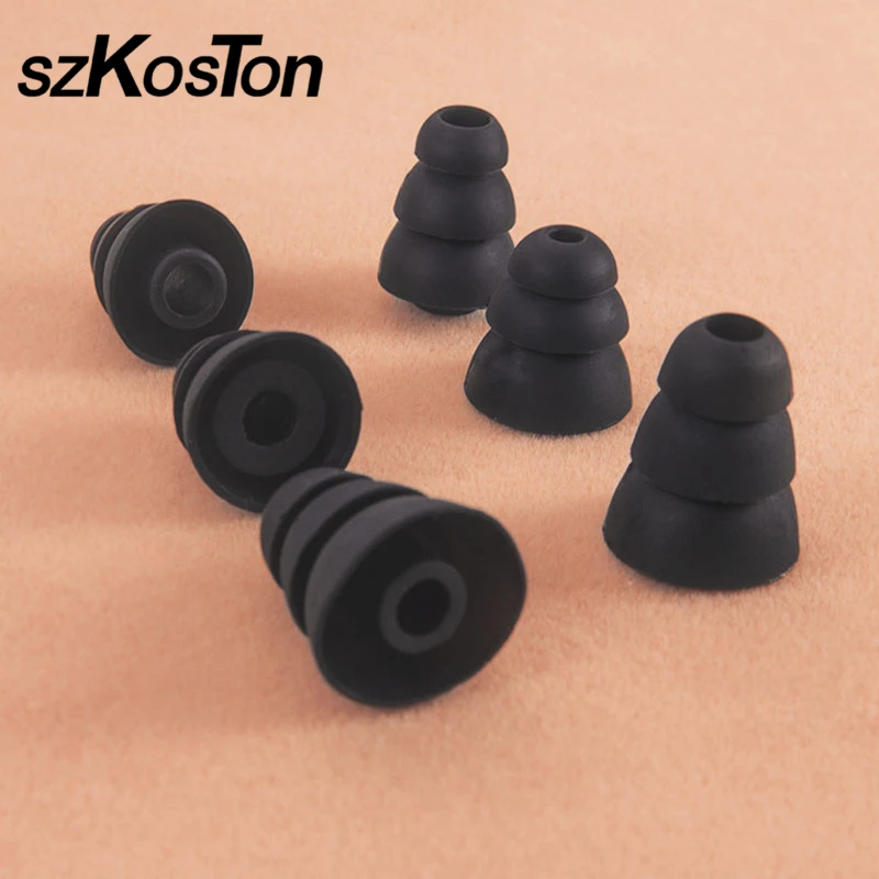 

6 pcs/3pairs Silicone Earphones Ear Pads Three Layer Earphone Covers Earbud Cap Replacement Tips Earbuds tips Earplug Cushion