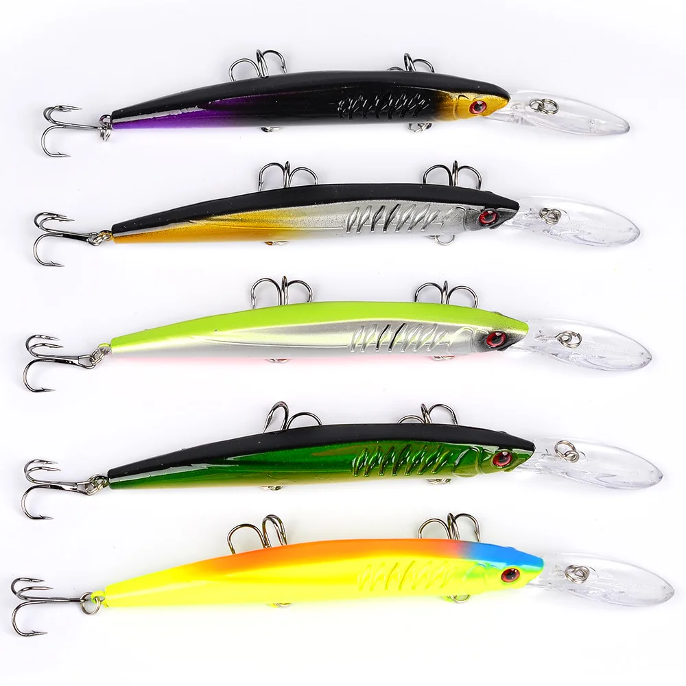 1 sztuk 12.5g15.2cm błystka Wobbler Crankbait 3D oczy plastikowe twarde sztuczne przynęty Peche Bass Trolling szczupak karpia przynęty — zdjęcie 3