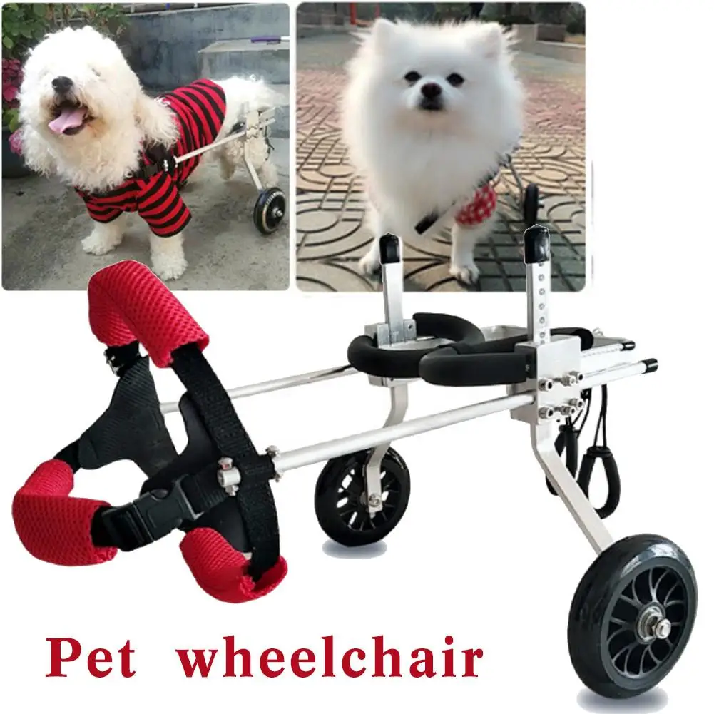 Pet Wheelchair Walk Cart Scooter Pet Dog Wheelchair Weak Paralyzed for Handicapped Hind Leg 2-Wheel Rear Dog Wheelchair