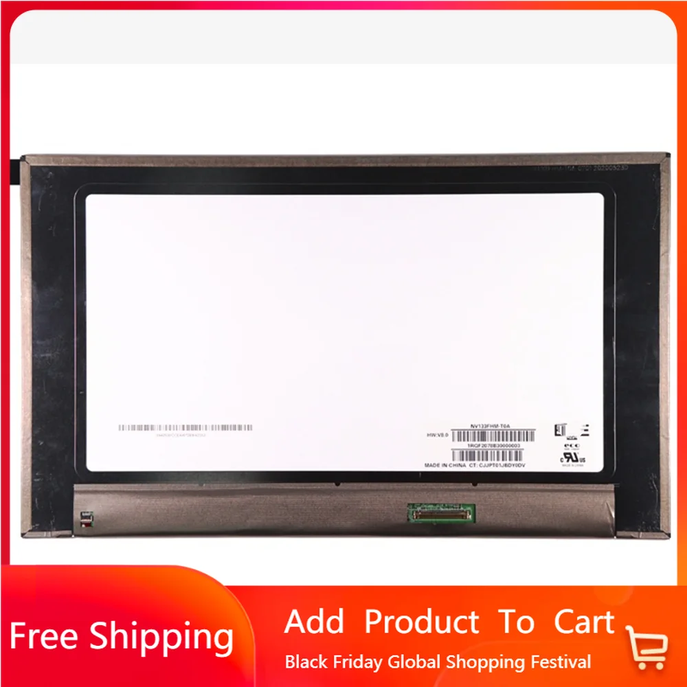 

13.3 Inch NV133FHM-T0A Fit NV133FHM T0A LED LCD Touch Screen Full-HD 1920*1080 EDP 40Pin Laptop Replacement Display Panel