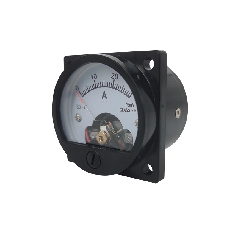 1PC SO-45-A 20A 30A 50A 100A/75mV DC Analog Meterเครื่องวัดDCแอมป์มิเตอร์ใช้กับShunt Currentขนาด47*47มม.รอบแอมป์มิเตอร์