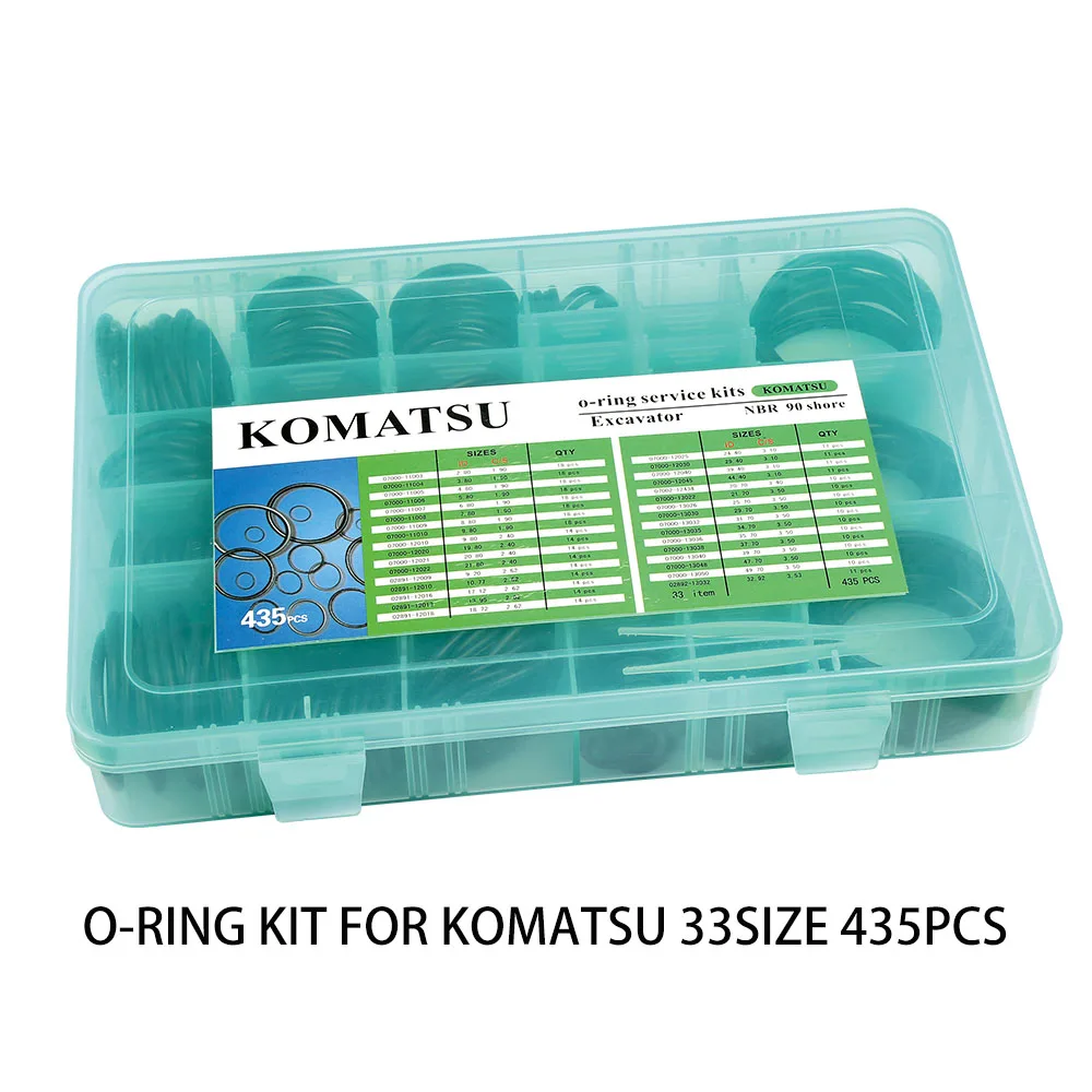 EXCAVATOR RUBBER SEAL O-RING KIT NBR90 FOR CATERPILAR KOBELCO KOMATSU HITACHI SUMITOMO VOLVO DOOSAN DAEWOO KATO NITRIL90 O RINGS