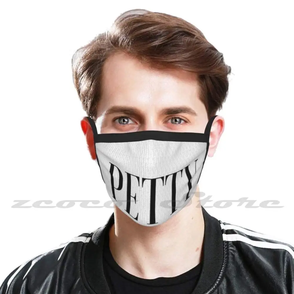 Mascarilla pequeña lavable para adultos y niños, máscara con filtro Pm2.5, Logo creativo, Humor divertido, letras de música, Tom Country Meme, cita negra, Sassy, lindo