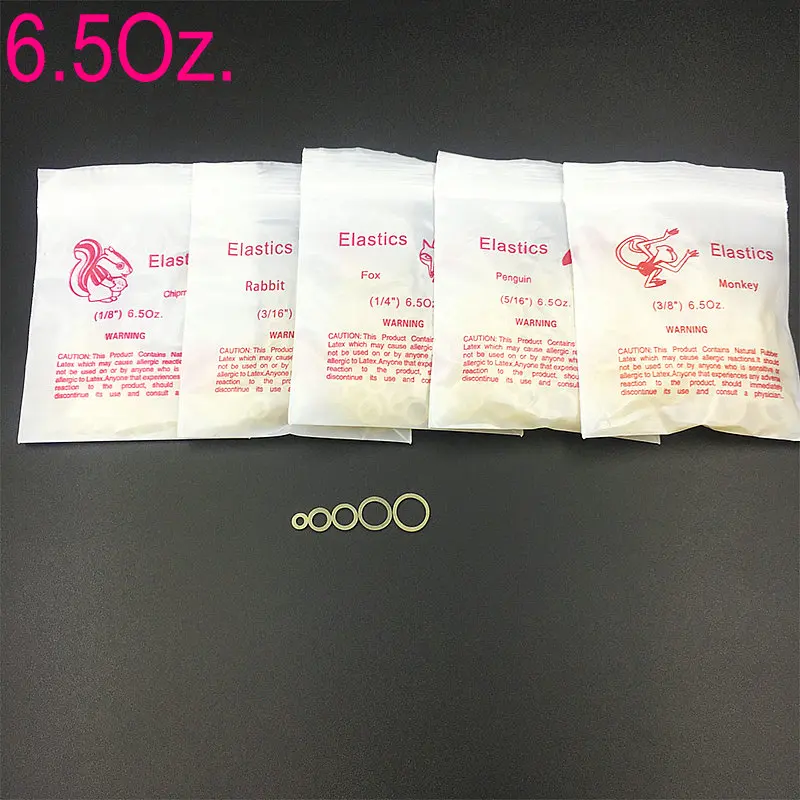 

5 Bags Dental Rubber Bands Ortho Elastics Latex Braces 6.5 OZ for Orthodontic Treatment