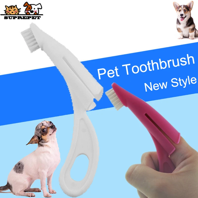 SUPREPET Pet Toothbrush Soft Teeth Brush for Dog Pet Grooming Dental Care Dog Finger Brush Plastic Dog Toothbrush Pet Products