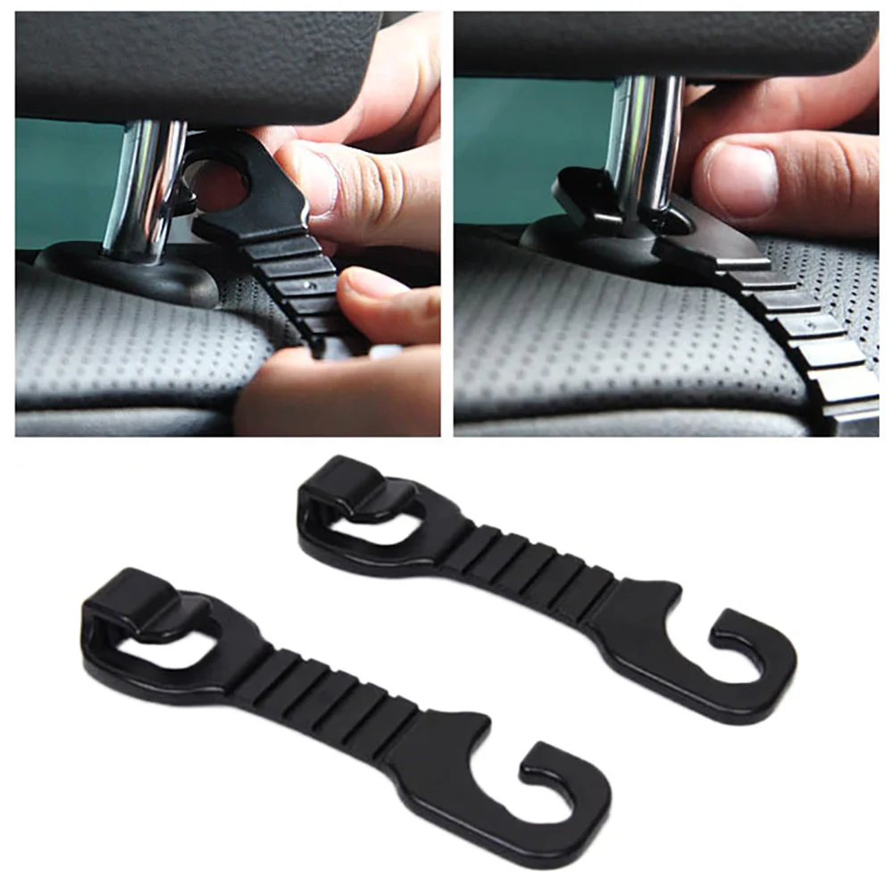 2 PCs Universal Car Hanger for Clothes and Bags, Car Headrest Hanger