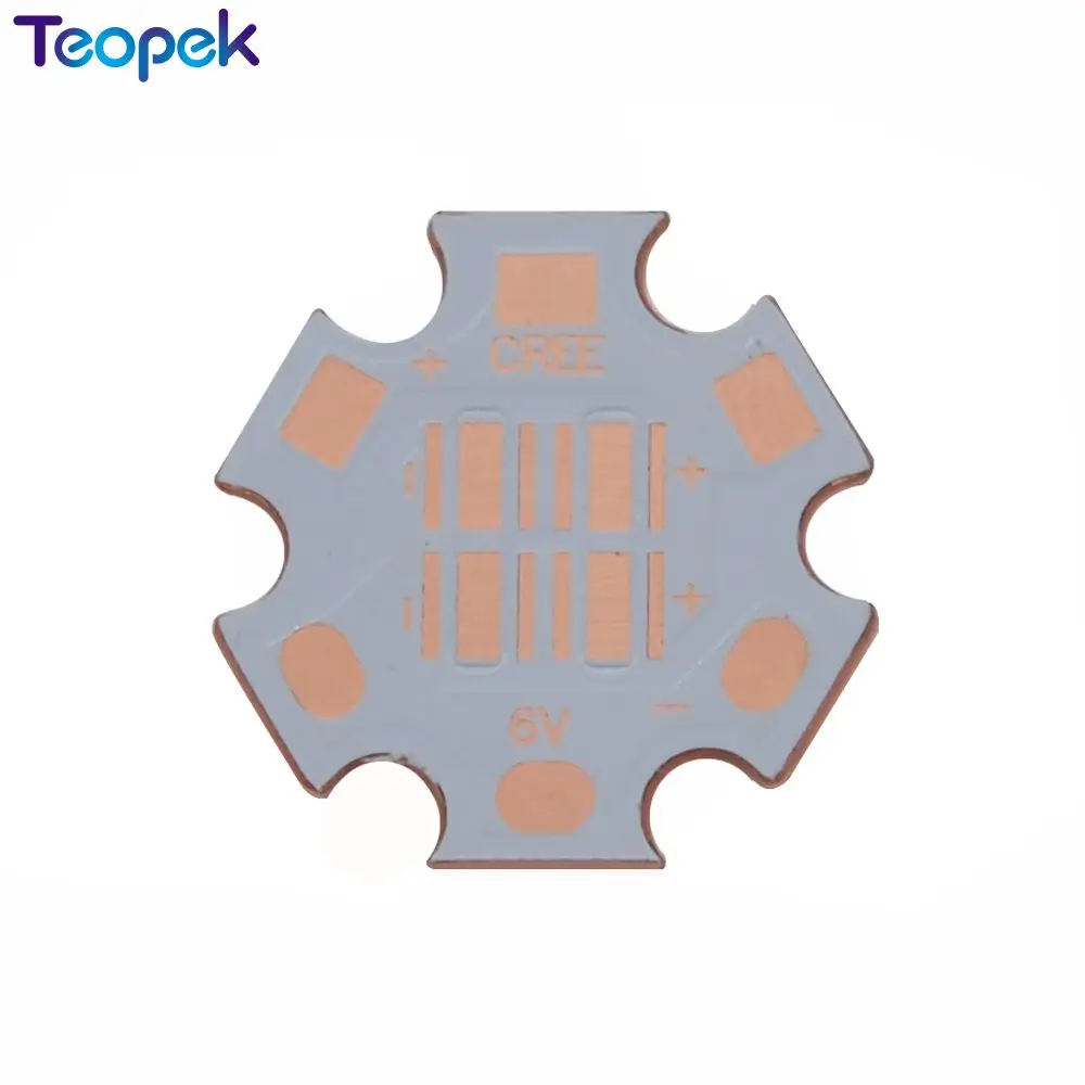 10pcs 20MM 3535 4d Led Copper PCB Board Led Heatsink Thermal Separation Led Lamp Base For Cree XPE XTE XPG LED 12V/6V/3V