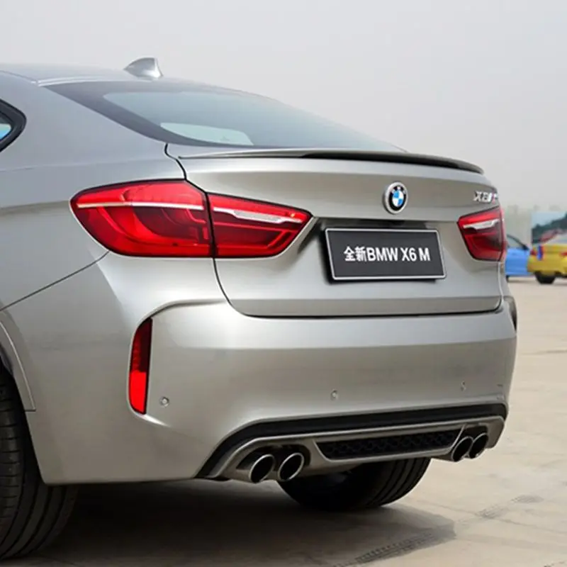 2015 2016 F16 X6 M-Styling ABS plástico sin pintar Primer estilo de coche alerón de labio trasero para BMW F16 X6 y X6M