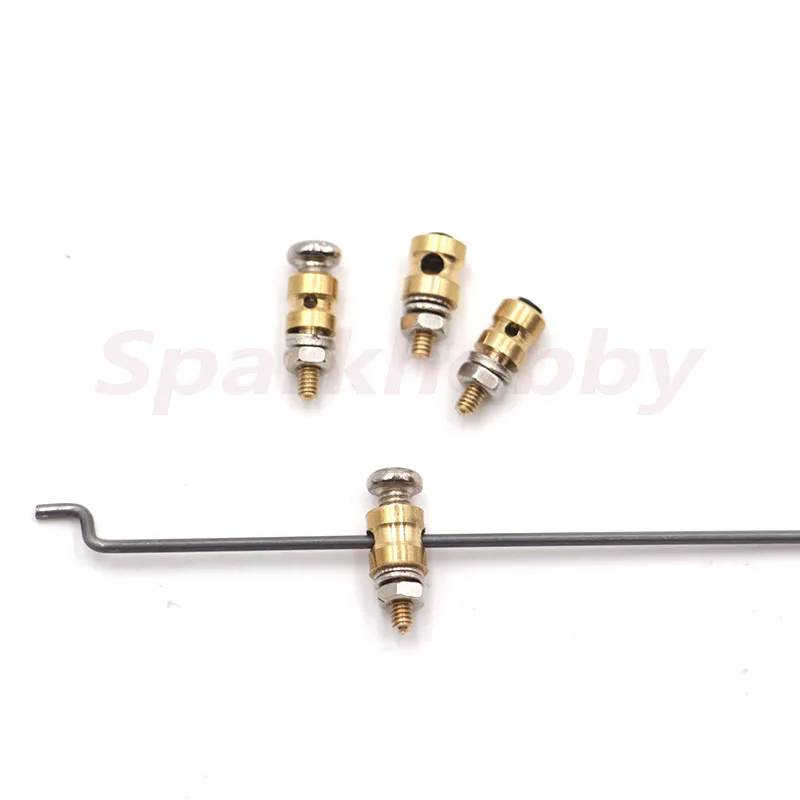 20PCS 1.3mm 2.1mm Copper Pushrod Stopper Linkage Connectors Servo Connectors Adjustable RC Diameter for Airplane Boat Helicopter