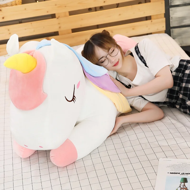 Colorful Pegasus Pillow Angel Unicorn Plush Toys Dolls For Kids Birthday Gift Girls Valentine's Day Gifts Soft Cushion For Sofa